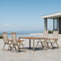 4-Person Aluminum Patio Dining Set with Rectangular Table and Folding Reclining Armchairs
