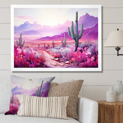 Cactus magenta mirage sur toile