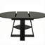 Table de salle à manger ronde extensible de 43,3 po à 59 po pour 4 à 8 personnes, table de salle à manger ovale de cuisine moderne avec feuilles amovibles peu encombrante, base en bois avec tablette de rangement pour le salon de la cuisine (noir)-1508018269