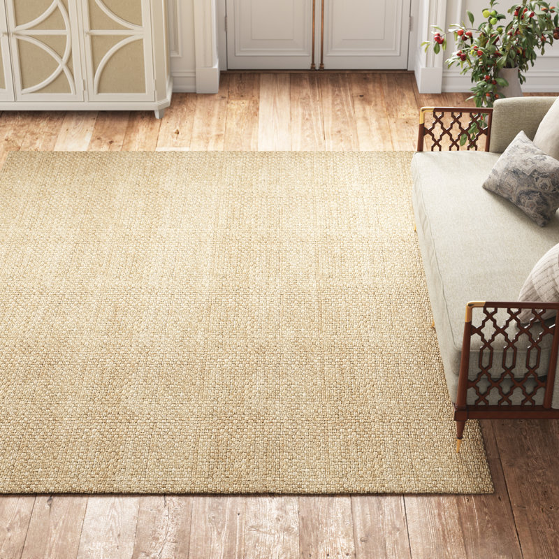 Tapis en jute tissé à plat à la main Ardee, Rectangle 8 pi x 10 pi 6 po