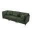 3 - Piece Upholstered Corduroy Modular Sectional with Pillow Back and Solid Wood Legs-1460685216