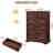 Farmhouse 5 Drawers Dresser Chests For Bedroom, 46" Tall Wood Rustic Chest Of Drawers With Wide Metal Handle-1004657111