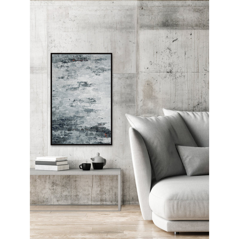 « dark vagues » par parvez taj,-floater, reproduction d’art sur toile encadrée, H 45 po x l 30 po x P 1,5 po