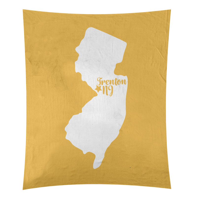 Tapisserie murale Trenton New Jersey, H 60 po x l 51 po, Jaune