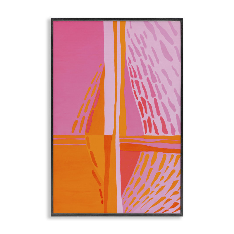  «Centric Pink», estampe numérique encadrée par Incado, H 18 po x l 12 po, Giclée encadrée noir minuit