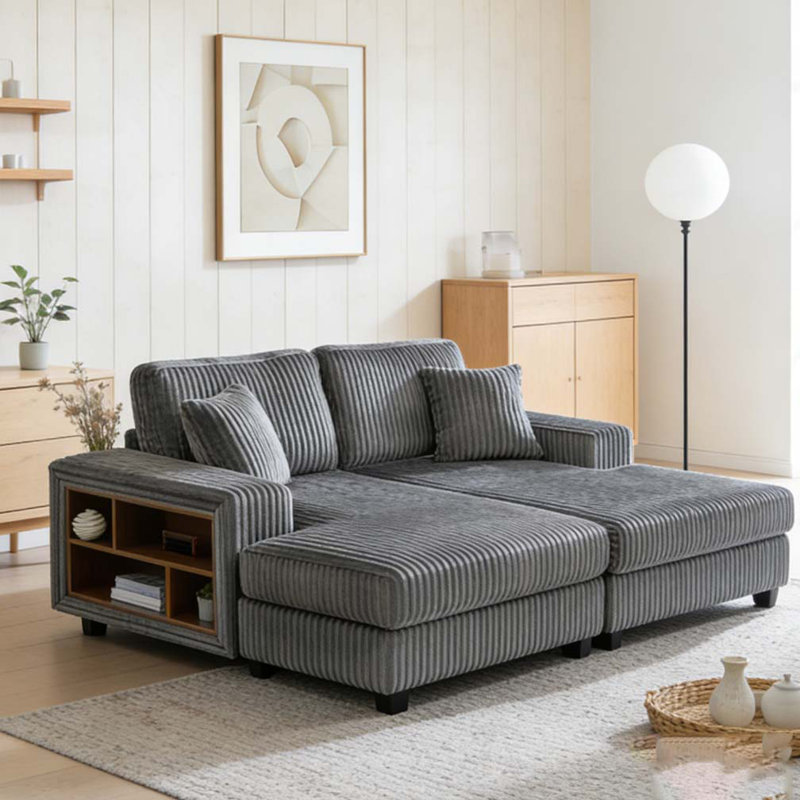 Canapé convertible, Gris foncé
