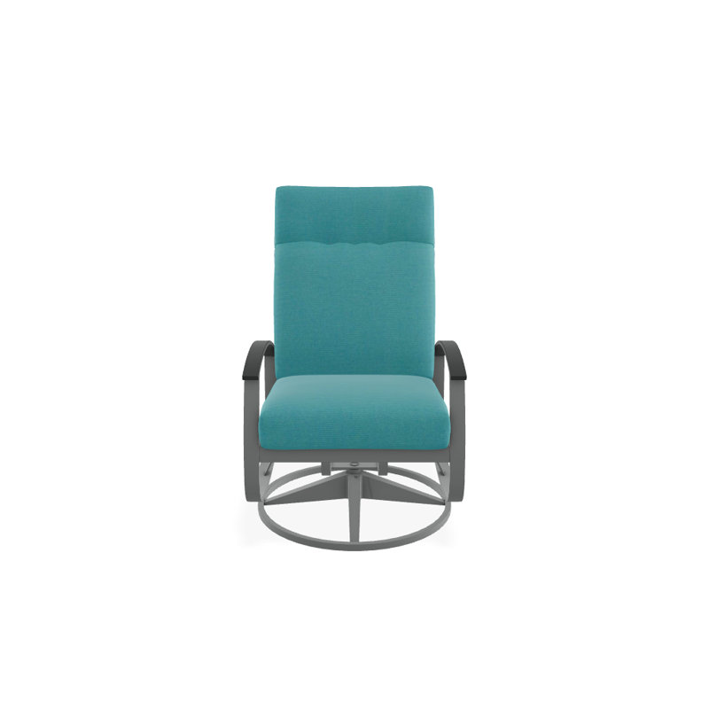 Chaise berçante pivotante réglable avec coussins Askar, Toile Aruba Sunbrella®, Graphite classique P30, Graphite texturé