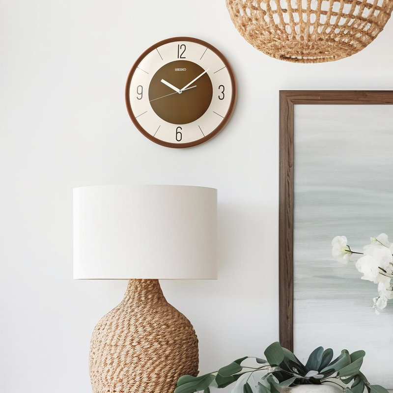 QXA852BLH Classic Modern Clock, Brown