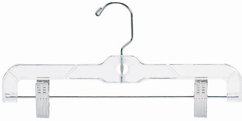 Cintre pour enfant en plastique avec pinces, Transparent