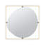 Miroir coquelicot 32 x 1 x 32 po avec cadre en métal doré de style contemporain pour salle de bain, décoration murale