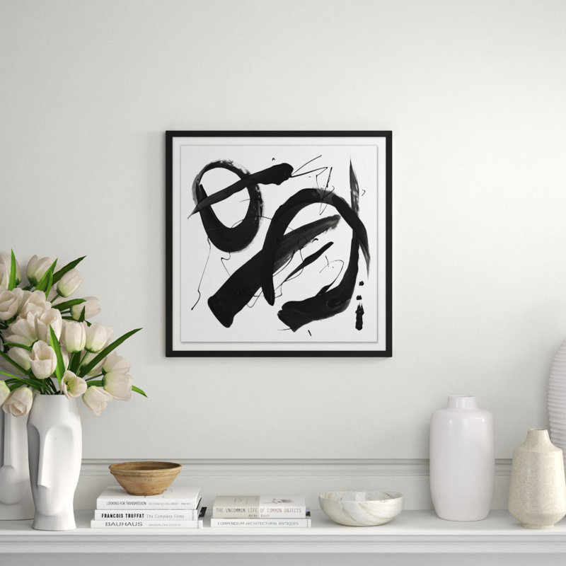 Practice Stroke 4' Framed Print on Glass