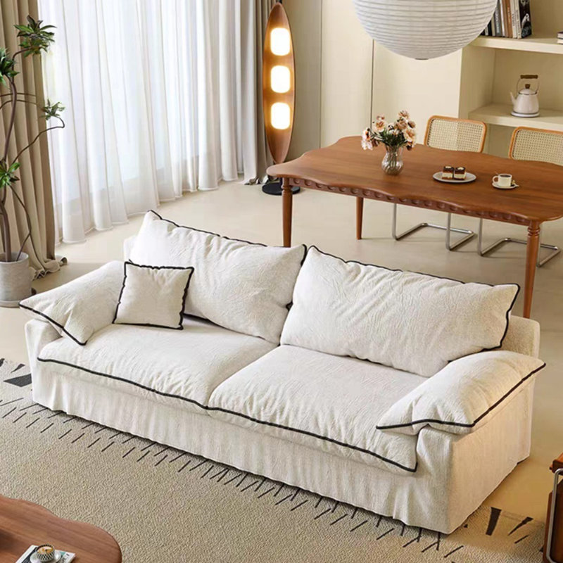 Creamy Style Fabric Sofa