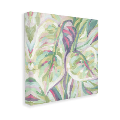 "Abstract Pastel Leaves", art mural sur toile par June Erica Vess