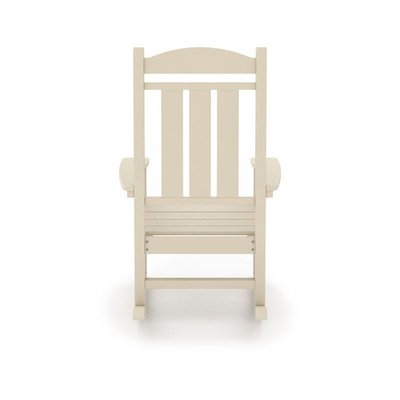 Fauteuil berçant traditionnel beige en polyéthylène PEHD pour le confort de la véranda, du patio et du jardin