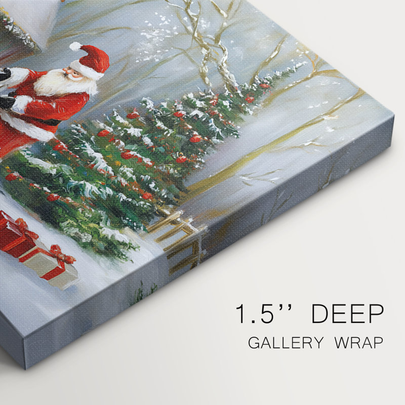 Art de Noël des Fêtes de Noël III - Toile tendue avec châssis-CLIX, H 32 po x l 48 po