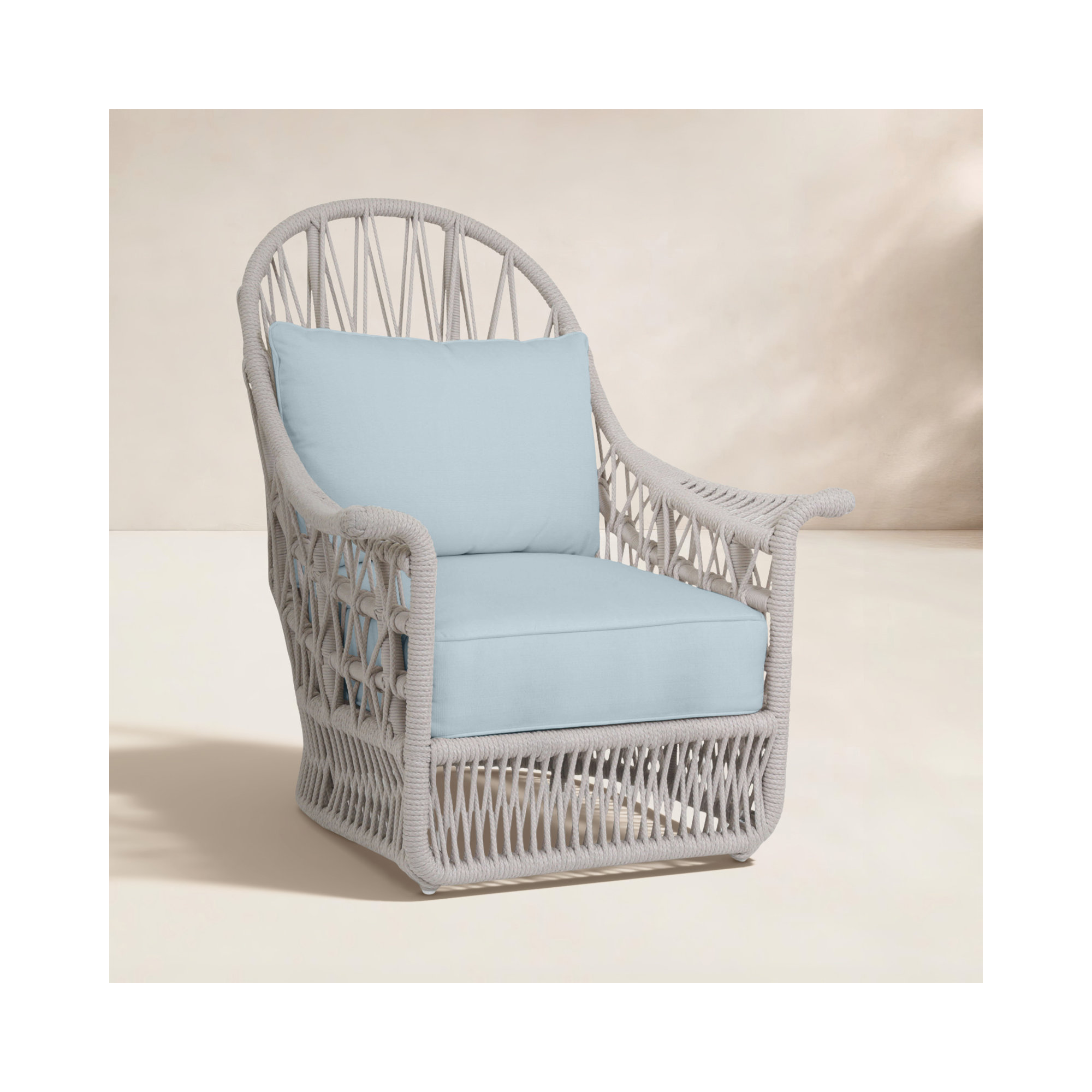Dana Outdoor Lounge Chair , Sunbrella® Cushions Included, Canvas Skyline Sunbrella®