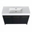 Meuble-lavabo autoportant avec lavabo en résine et porte à fermeture douce-1285945598
