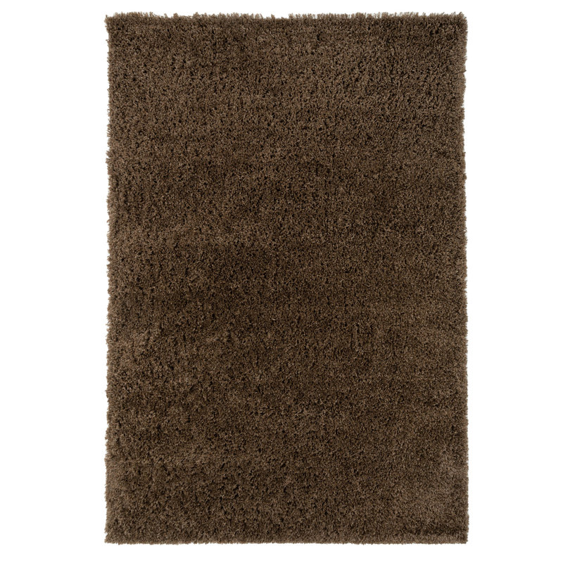 Durable Super Soft Shaggy Brown Rug, Rectangle 240 x 330cm