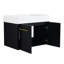 Meuble-lavabo mural de 30 po avec lavabo, style châtaignier noir, porte silencieuse en résine à bords épais, armoire moderne de 30 po, finition, charnière silencieuse, rangement-874552408