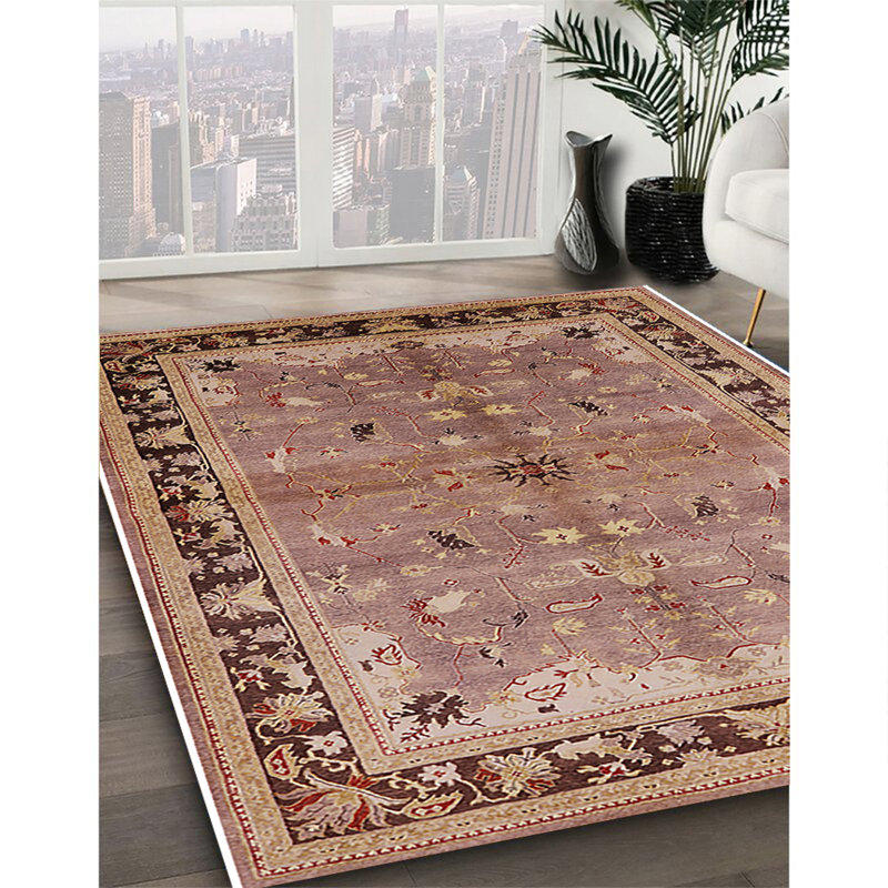 Tapis brun à motif oriental, Rectangle 8 pi x 10 pi