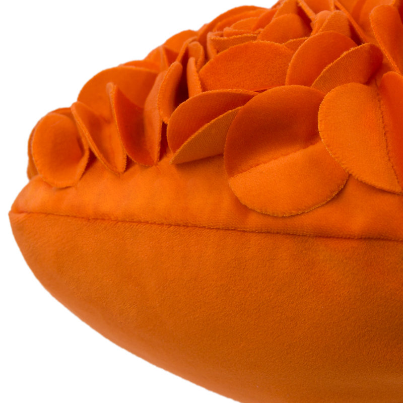  3D Flower Throw Pillow Cover Aesthetic Valentines Day Accent Pillow Case Cushion Cover, Orange