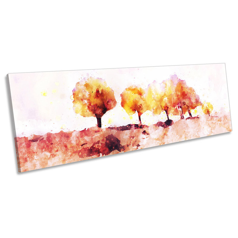 Orange Trees Sunset Repro - Wrapped Canvas Panoramic Print, 60.96cm H x 182.88cm W