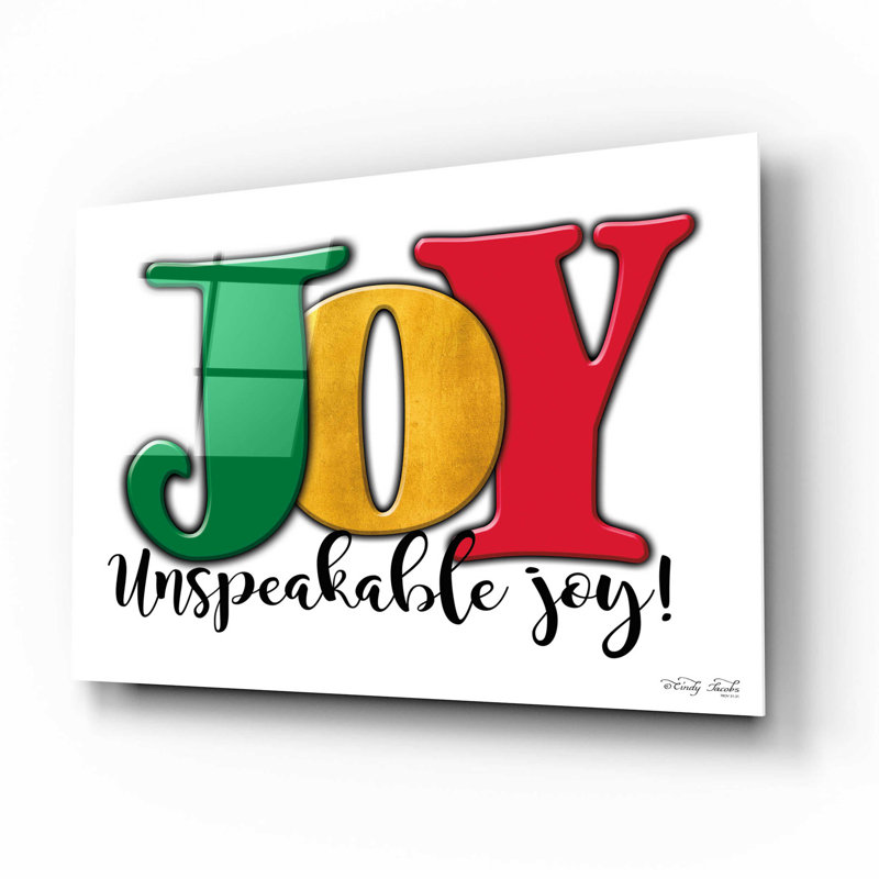 Joy - joie indicible! par Cindy Jacobs - impression sans cadre, H 12 po x l 16 po x P 0,13 po