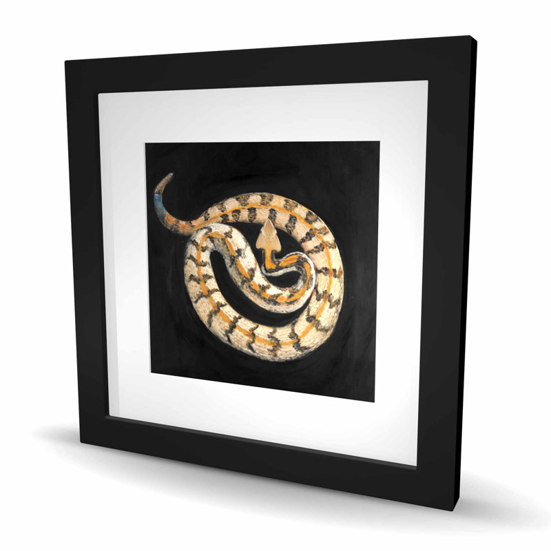 Southern Wood rattlesnake - Modern Bed, reproduction encadrée, H 16 po x l 16 po
