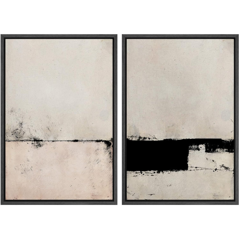 «Pastel», paysage industriel grunge, formes abstraites, décoration murale minimaliste, nordique, détente zen, Noir