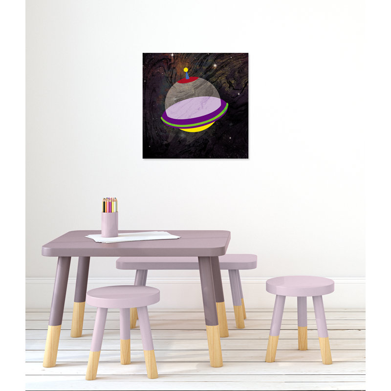 Impression sur papier roulée «Spaceship Adventure Three», H 24 po x l 24 po x P 1,5 po, Canevas
