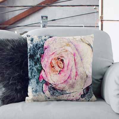 Tipped Rose Cushion with Filling