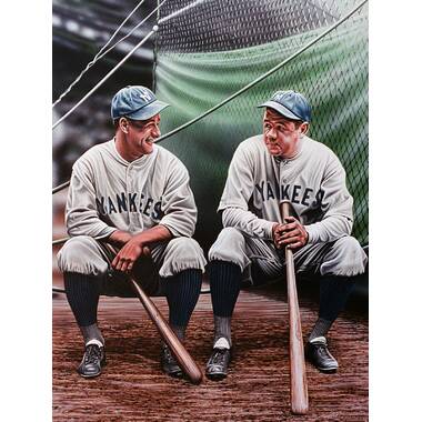 Lou Gehrig And Babe Ruth Team Up For Wood Print by New York Daily News  Archive - Pixels