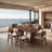 Amber Modern Dining Table Set With Sculpted Curved Back Chairs-662667222-669788219