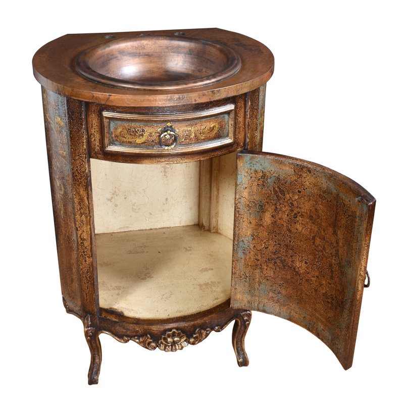 Vizcarrondo 25'' Single Bathroom Vanity with Metal Top