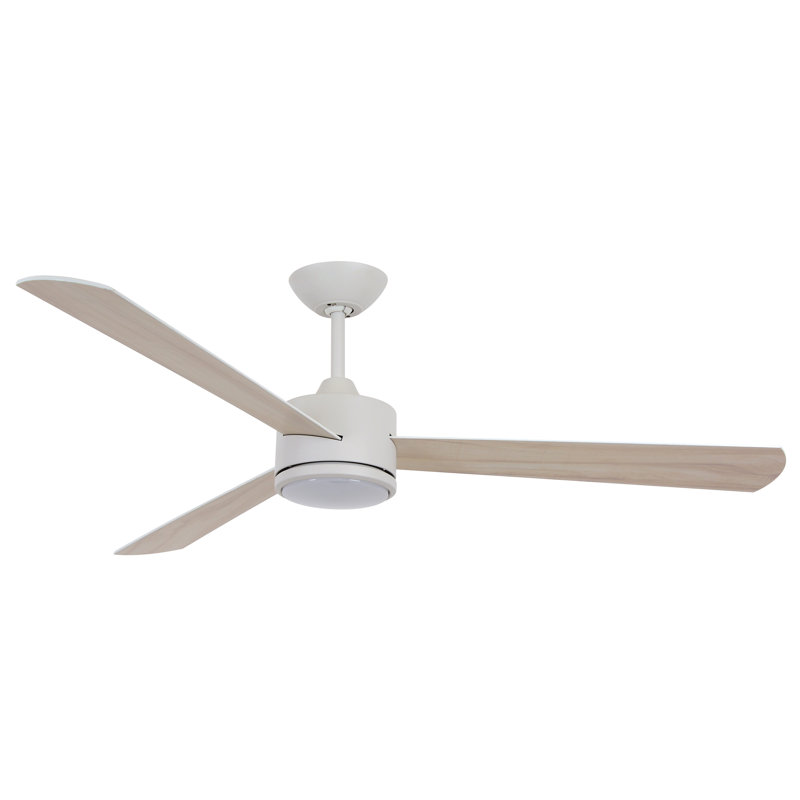 Ventilateur de plafond CC 52 "avec télécommande, ventilateur de climat moderne blanc avec pales réversibles Climat III, Blanc