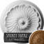Médaillon de plafond Endurathane Classic, DE 12 3/8 po x P 4 po x P 1 1/8 po (convient aux auvents jusqu'à 7 1/4 po), finition craquelée en pierre peinte à la main-27781874