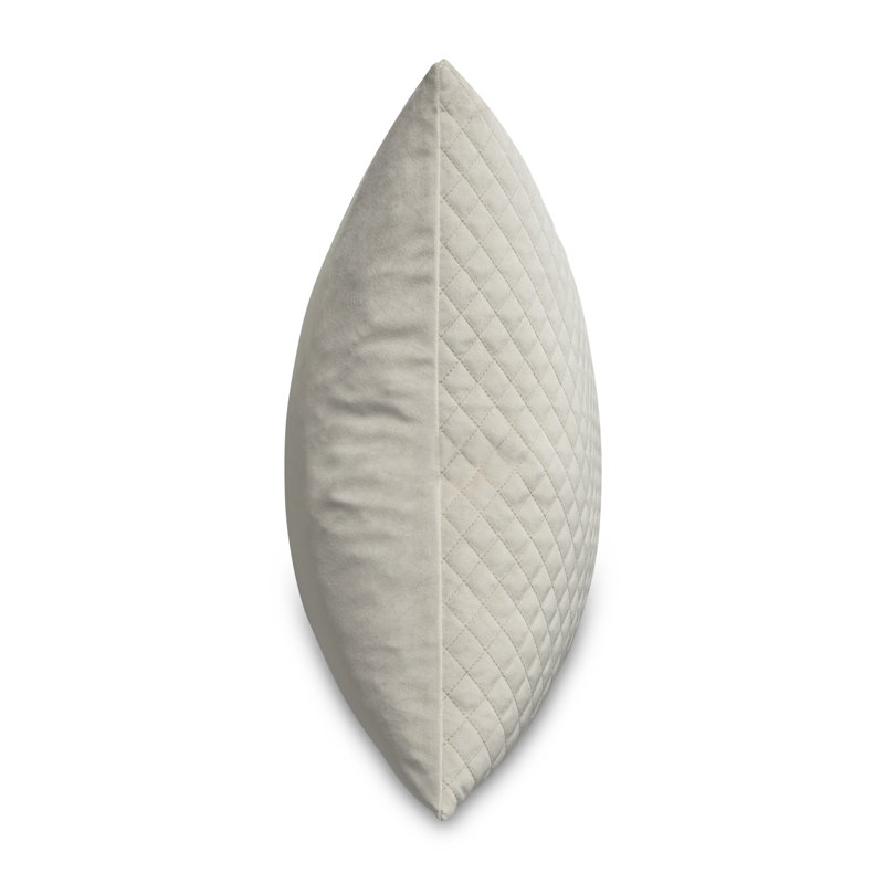 Gemma Velvet Geometric Square Pillow Cover & Insert, Cloud