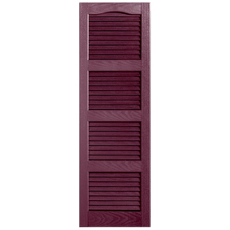 Paire de volets à persiennes cathédrale style quadruple ouverts, Bordeaux, 56 po, 16"