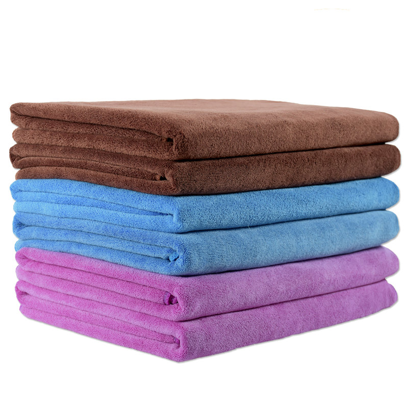 Midweight Bath Towel, Coffee/Blue Light/Purple