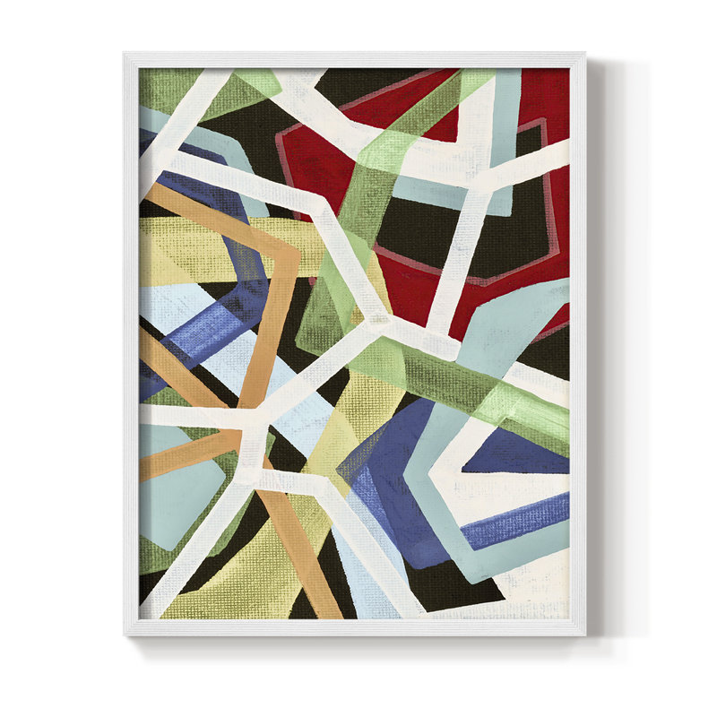 «Magnetic Color I», reproduction encadrée - bois massif, H 11 po x l 9 po, Blanc
