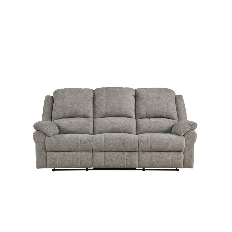Canapé inclinable, chenille brune, Grey-Beige