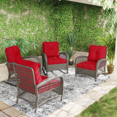 Lynnett Wicker Outdoor Lounge Chair -  Red Barrel StudioÂ®, 6AA91592518142209D8B3A8CA5D83F70