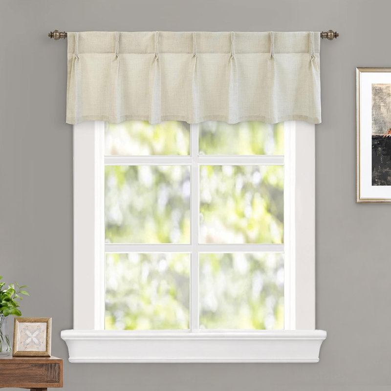 Cantonnière de cuisine Wadiya, L 50 po x L 16 po, Beige