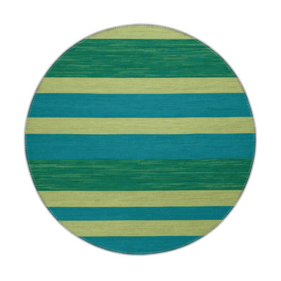HorizontalStripes Blue Indoor and Outdoor Area Rug