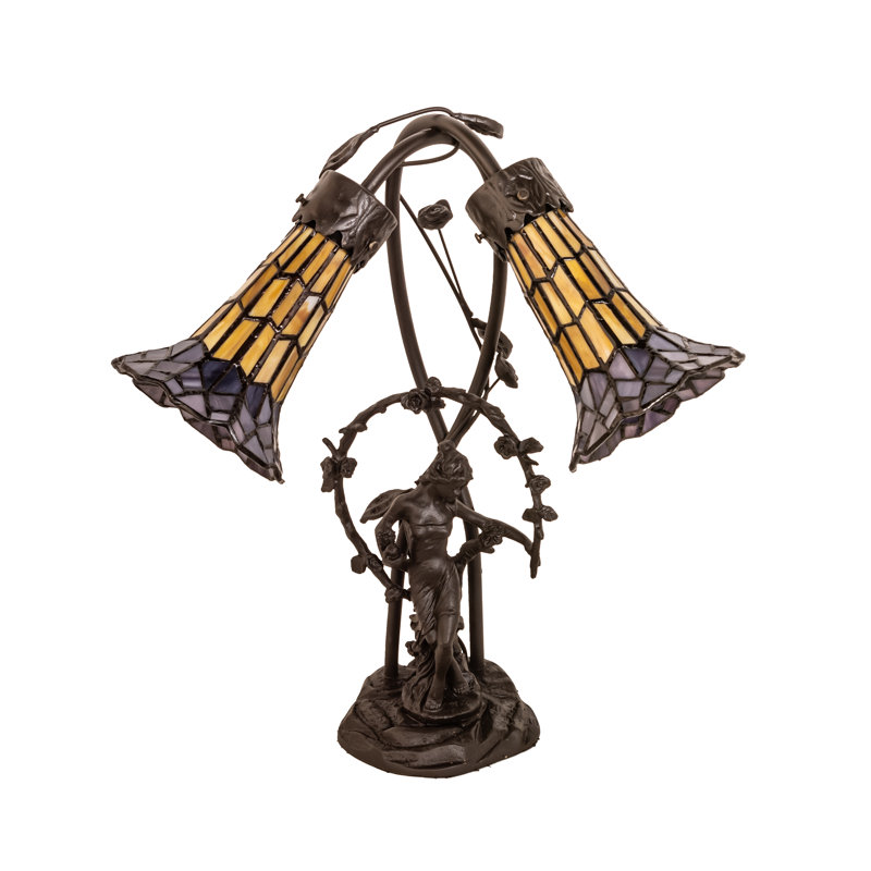 Angelamaria Table Lamp, Yellow/Purple