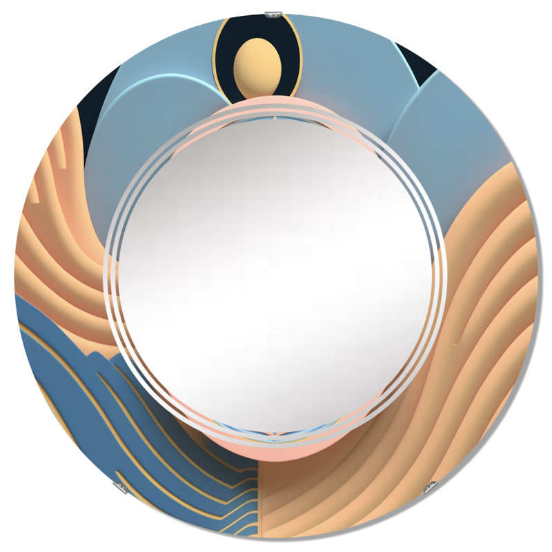 Fideo - Miroir mural moderne rond, 32 po x 32 po
