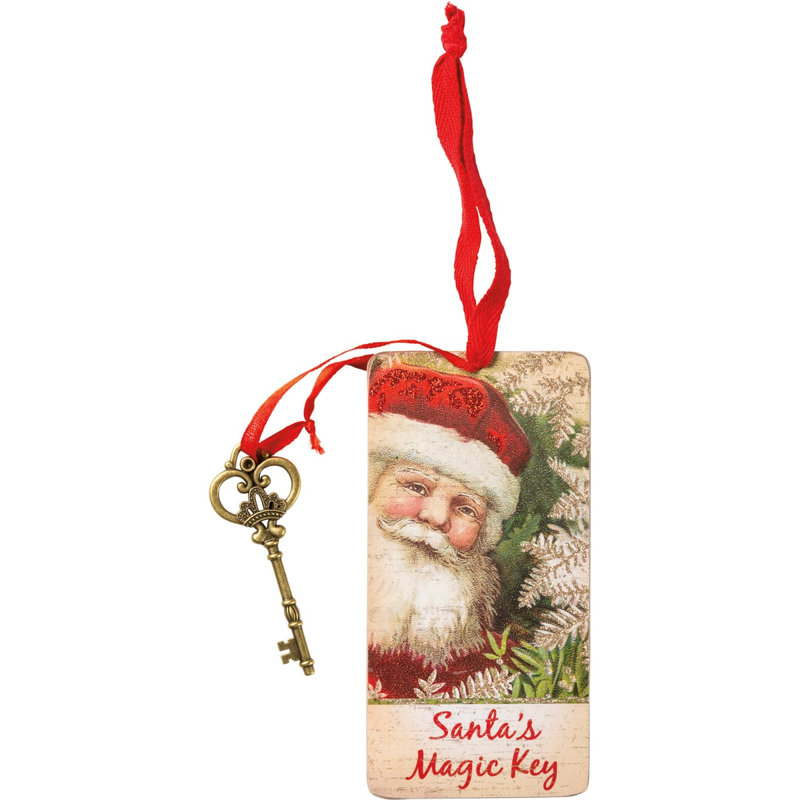 Ornement de Noël clé du père Noël