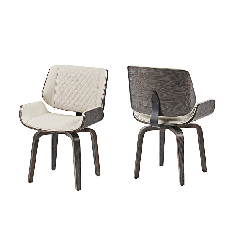 Chaise d'appoint rembourrée pivotante (ensemble de 2)