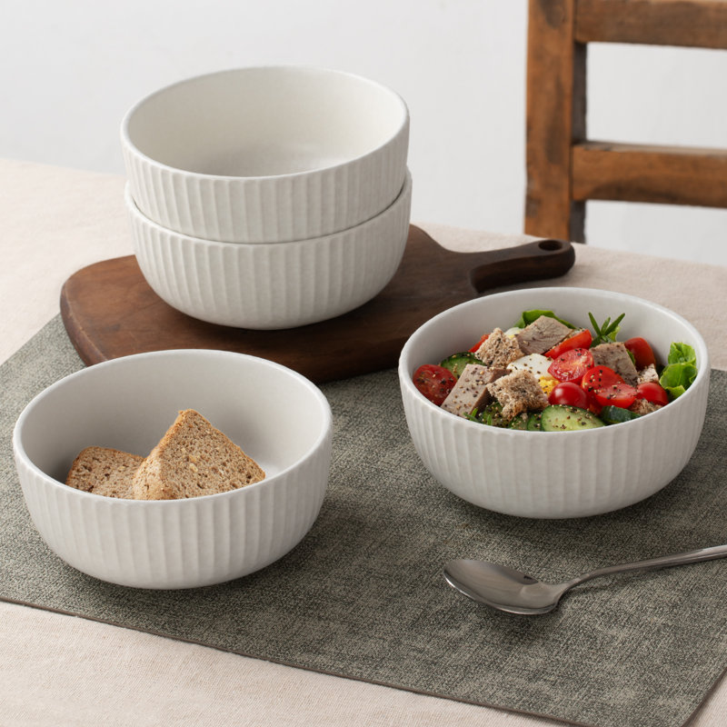 Bevery Piece Stoneware Dinnerware Set - Service for 4, White