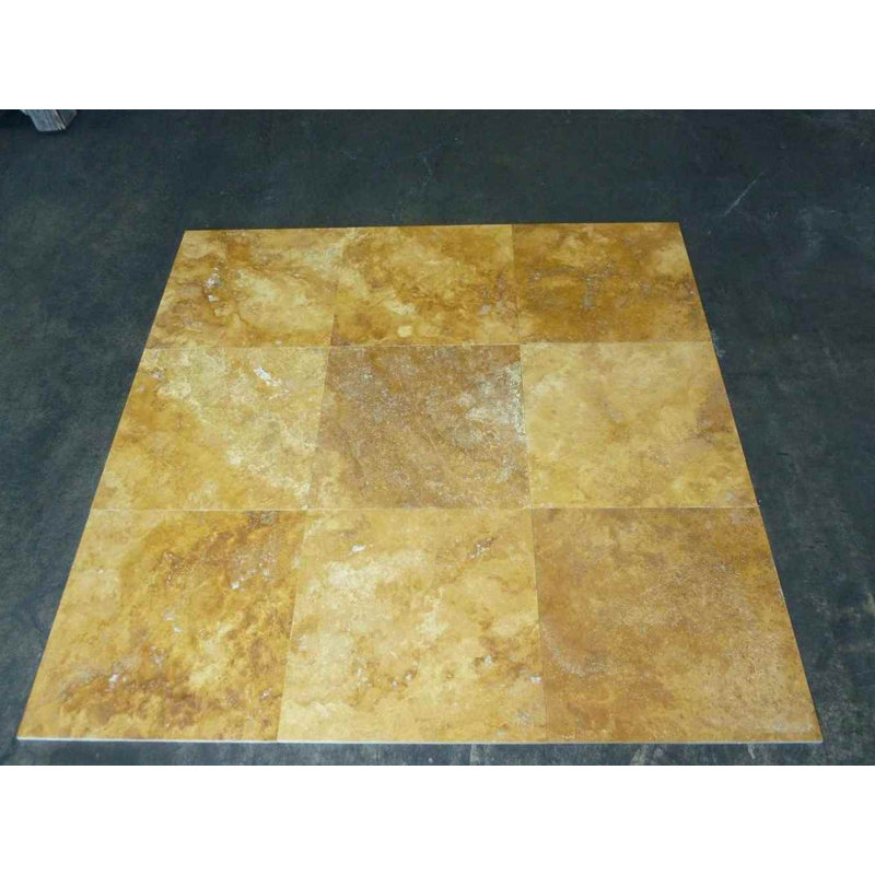 18" x 18" Travertine Stone Look Wall & Floor Tile